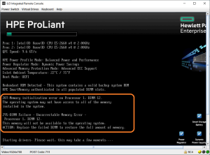 Memory 207 Initialization Error